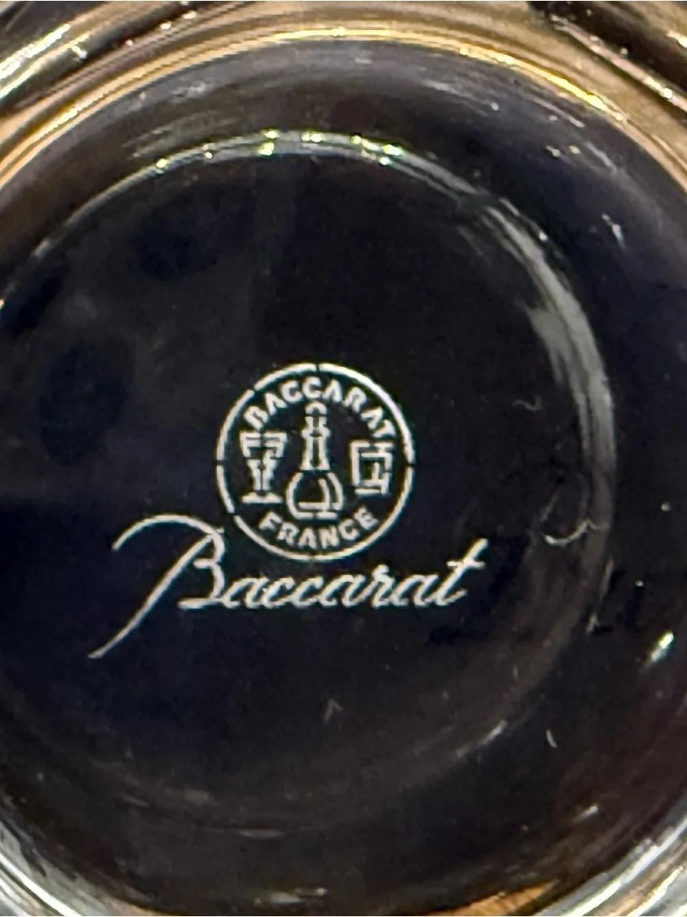 Baccarat Clear Kentucky Derby Etched Crystal Tumbler